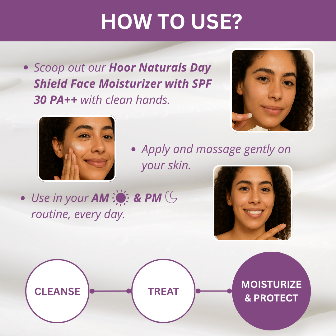 vegan face moisturizer with SPF 30 for Indian skin, lightweight sunscreen moisturizer India, Day Shield Face Moisturizer with SPF 30
