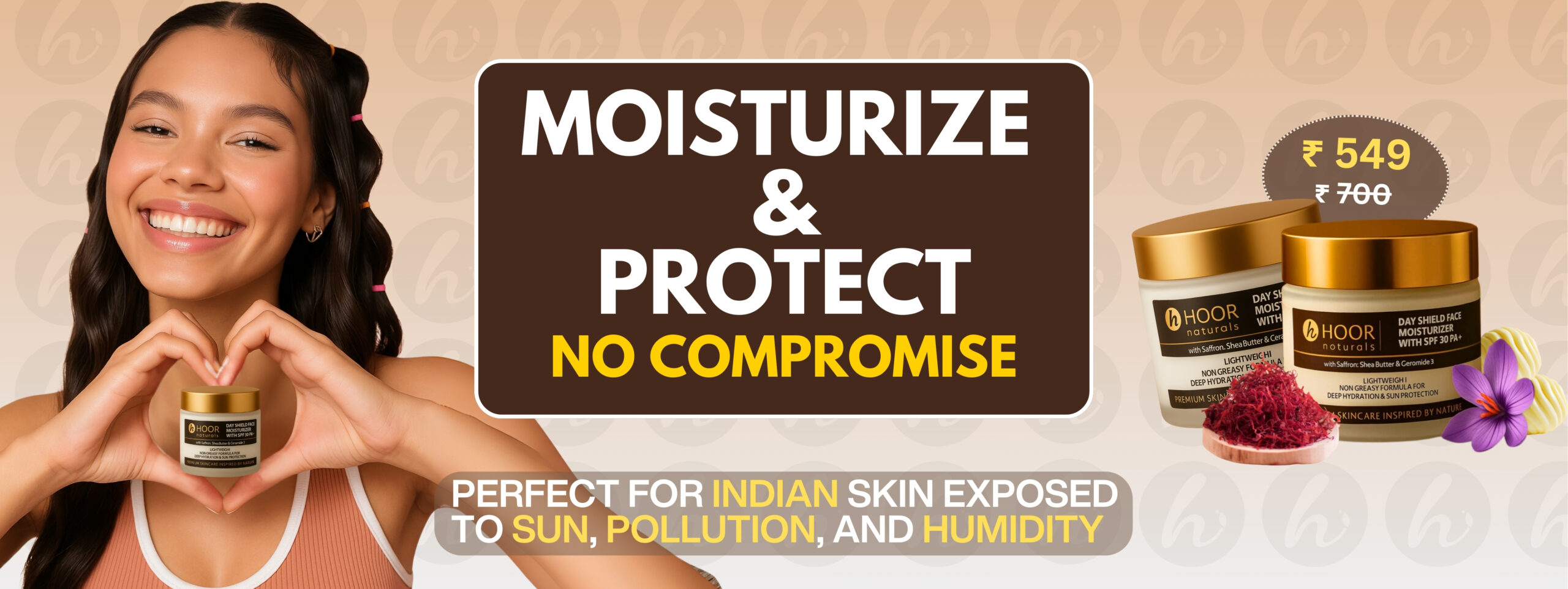 HOOR Naturals Face Moisturizer with SPF 30, Sunscreen